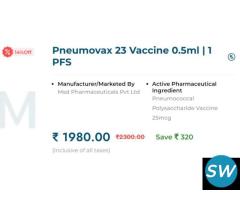 Buy Pneumovax 23 Vaccine 0.5ml online - 1