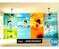 best school wall painting artist