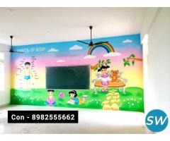 play school wall painting artist