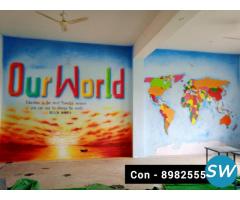 play school wall painting artist