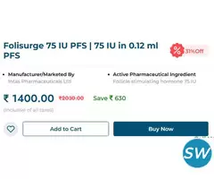 Folisurge 300IU PFS at huge discount