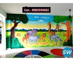 play school wall painting artist in