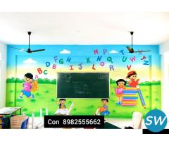 play school wall painting artist in