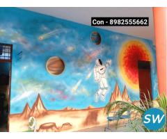 play school wall painting artist in jabalpur