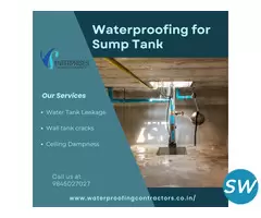 Waterproofing Services for sump tank in Bangalore