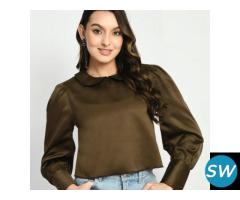 Tondra Long Sleeve Crop Top – Effortless Elegance