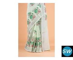 Elegant Linen Cotton Sarees