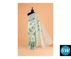 Elegant Linen Cotton Sarees