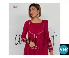 Buy Cotton Anarkali Suit Sets at JOVI India