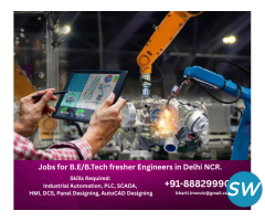 Jobs for B.Tech fresher Engineers in Delhi NCR.