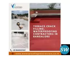 Terrace crack filling waterproofing contractors