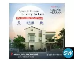 Grovepark | Triplex Villas for Sale in Dundigal