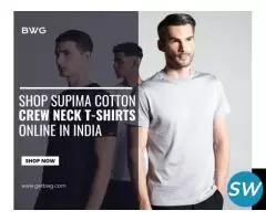 Shop Supima Cotton Crew Neck T-Shirts Online