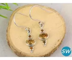 USA wholesale Silver Gemstone Earrings Manufacture