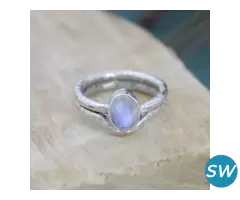 Moonstone Sterling Silver Rings-Akrati Jewels