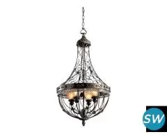 Handcrafted wooden lamps lighting