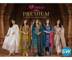 Embroidered Kurta Set for Women With Pink Dupatta