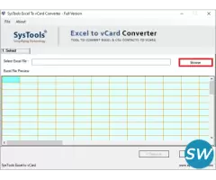 SysTools Excel to vCard Converter