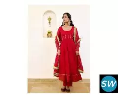 Premium Cotton Anarkali Suit for Women