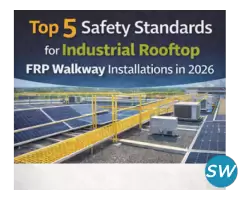 Premium FRP Walkways by Fibrotech for Rooftop