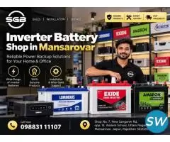 Best Inverter Battery Shop in Mansarovar