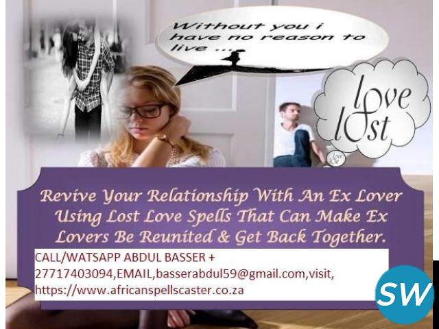 +27717403094 LOST LOVE SPELL TO BRING BACK YOUR LOST LOVER SAME DAY - 1