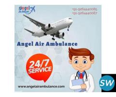 Instant Take Angel Air Ambulance from Guwahati with High Tech Medical Support