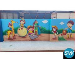 School Wall Art Painting From Kamareddy