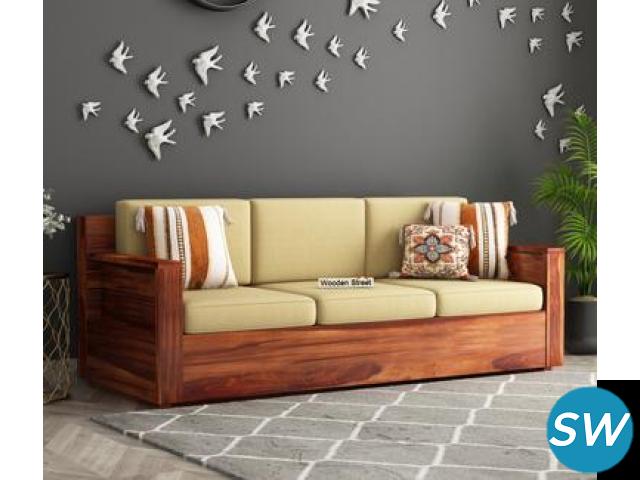 Wooden Sofa - Buy Wooden Sofa Sets Online - 1