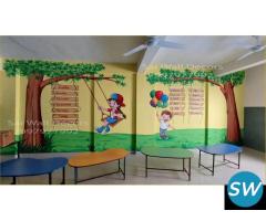 Cartoon Wall Painting for Play School - 1