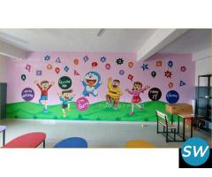 Cartoon Wall Painting for Play School - 3