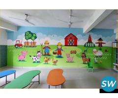 Cartoon Wall Painting for Play School - 4