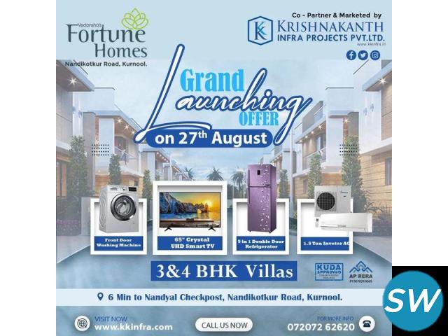 Discover the Height of Luxury Living at Vedansha's Fortune Homes: 3BHK and 4BHK Duplex Villas with H - 1