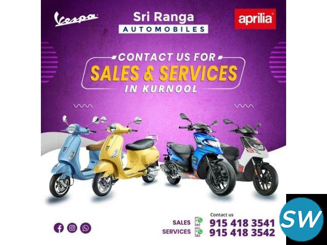 Vespa VXL 125 & 150 Sales & Services in Kurnool || Sri Ranga Automobiles - 1