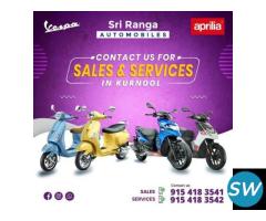 Vespa SXL 150 Sales & Services in Kurnool || Sri Ranga Automobiles