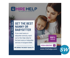 Hire the best nanny/babysitter services in Gurgaon with Hirehelpz.com