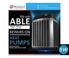 We are able to do repairs on heat pumps and can also install new heat pumps