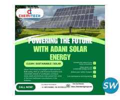 Adani Solar Panels: Using Sustainable Energy By Chemitech Group