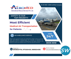 Aeromed Air Ambulance Service in Kolkata: Well Trained Nurses