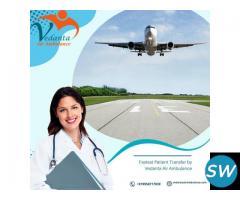 Take Vedanta Air Ambulance Service in Dibrugarh with Advanced ICU Setup