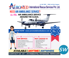 Aeromed Air Ambulance in Bhubaneswar Offers Bed to Bed Service - 1