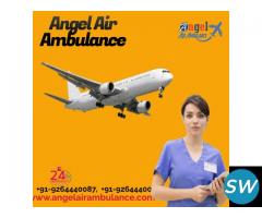 Obtain Angel Air Ambulance Service In Bhagalpur With Life Care CCU Setup
