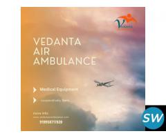 Select Highly Advanced Vedanta Air Ambulance Service in Ranchi with CCU Facility