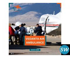 Take Advanced Vedanta Air Ambulance Service in Bhopal with CCU Facilities