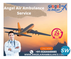 Get Angel  Air Ambulance Service In Bhagalpur With Low Fare Cardiac Monitor