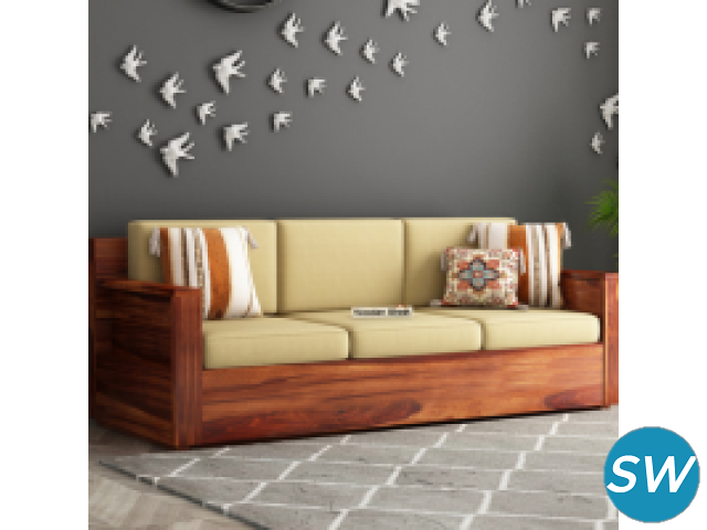 Upgrade Your Living Room: Wooden Sofa Designs at 55% Discount! - 1