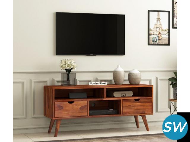 65% off TV units at Wooden Street's New Year Sale. - 1