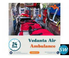 Select Updated  Vedanta Air Ambulance Service in Siliguri for Life-care Patient Transfer