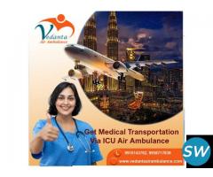 Take Advanced Vedanta Air Ambulance Service in  Mumbai for Life-Care Patient Transfer - 1