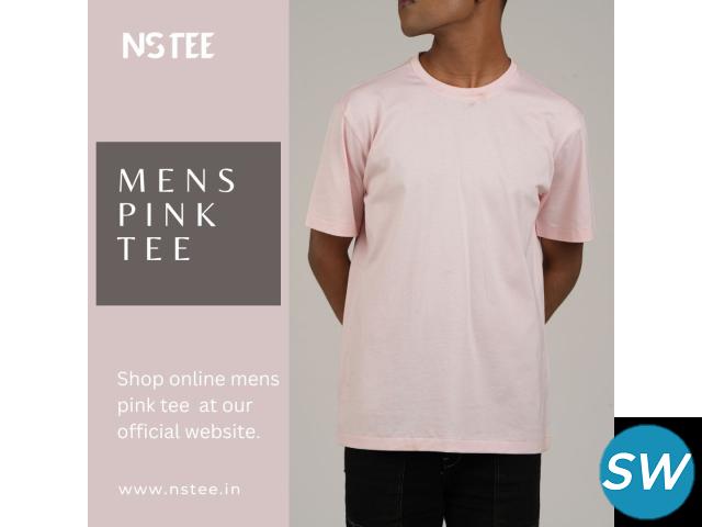 Pink tshirt for men - 1